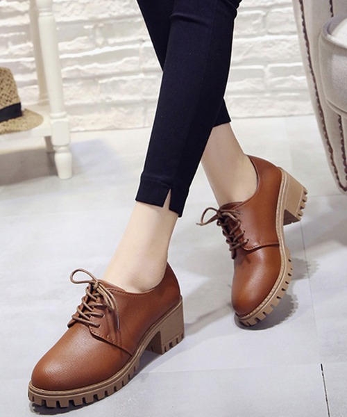 STYLEBLOCK（スタイルブロック）の「凹凸アウトソールレースアップシューズ（その他シューズ・レディース・ブラック/ホワイト/ブラウン・39/40/36/35/37/38）」の3枚目の写真