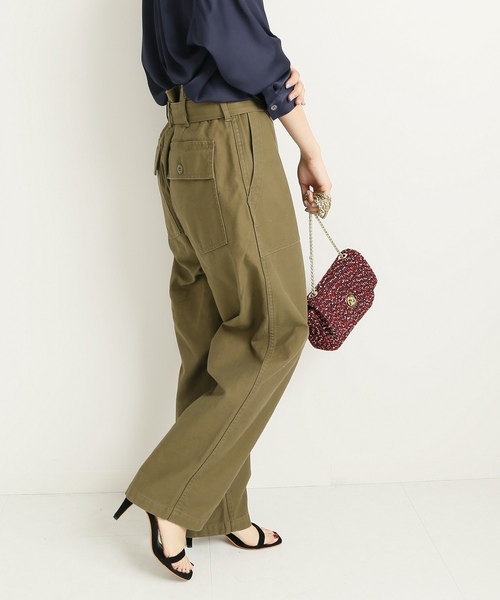 Spick & Span」 パンツ 36 カーキ レディース Spick＆Span