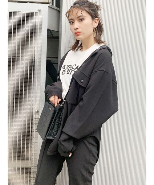 GYDA(ジェイダ)の「AMERICANS DO IT BETTER Tシャツ(Tシャツ/カットソー・レディース・オフホワイト/ブラック/カーキ・FREE)」の11枚目の写真