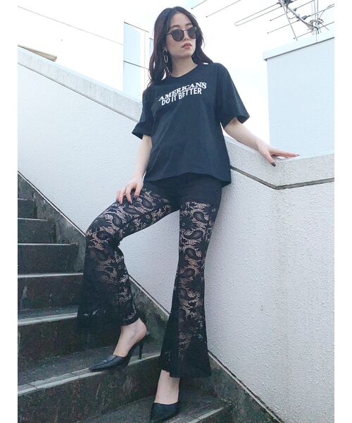 GYDA(ジェイダ)の「AMERICANS DO IT BETTER Tシャツ(Tシャツ/カットソー・レディース・オフホワイト/ブラック/カーキ・FREE)」の13枚目の写真