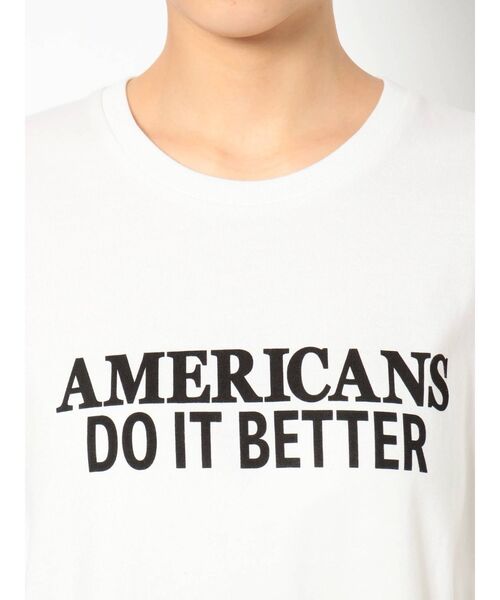 GYDA(ジェイダ)の「AMERICANS DO IT BETTER Tシャツ(Tシャツ/カットソー・レディース・オフホワイト/ブラック/カーキ・FREE)」の16枚目の写真