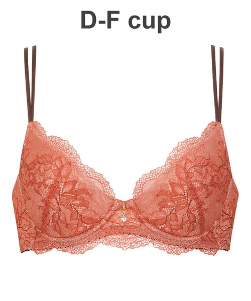 Wing Lesiage（ウイングレシアージュ）の「ブラジャー　「1000シリーズ」（ブラジャー・レディース・ブラック/ターコイズブルー/マスタード/エンジ/ピンク/ベージュ/ブルー/ライトピンク/サックスブルー/グリーン/ナチュラル/ベビーピンク/ブラウン/グレー/ネイビー・D70/D65/D75/E65/E70/E75/F65/F70/F75/E80/D80/F80）」の15枚目の写真