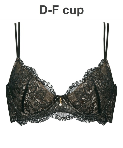 Wing Lesiage（ウイングレシアージュ）の「ブラジャー　「1000シリーズ」（ブラジャー・レディース・ブラック/ターコイズブルー/マスタード/エンジ/ピンク/ベージュ/ブルー/ライトピンク/サックスブルー/グリーン/ナチュラル/ベビーピンク/ブラウン/グレー/ネイビー・D70/D65/D75/E65/E70/E75/F65/F70/F75/E80/D80/F80）」の2枚目の写真