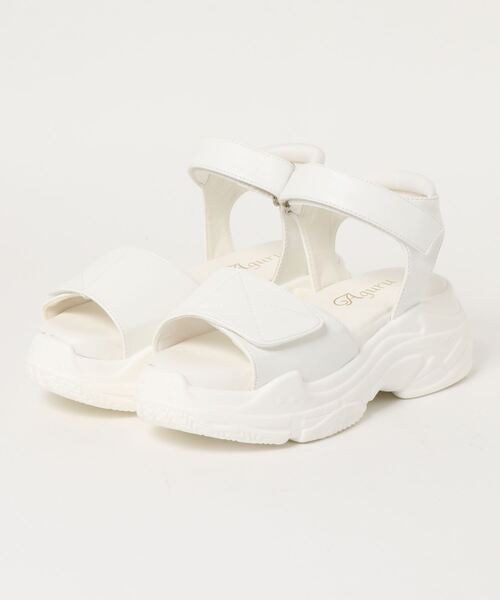 RASVOA(ラスボア)の「厚底ベルトサンダル(サンダル・レディース・ブラック/オフホワイト・M/L)」の21枚目の写真