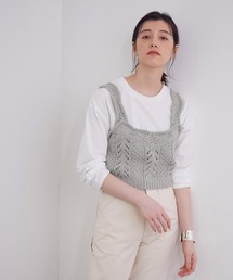 MADEMOISELLE ROPE' | スプリングケーブル編みニットビスチェ(その他トップス)
