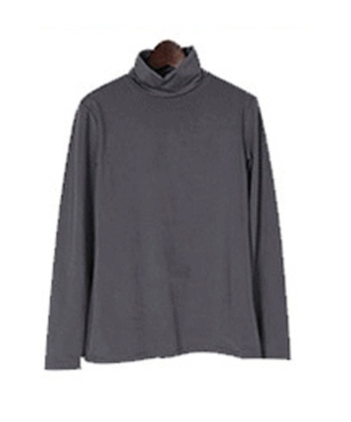 Lace Ladies(レースレディース)の「裏起毛トップス長袖ハイネックヒートインナー(Tシャツ/カットソー・レディース・ブラック/グリーン/ネイビー/ダークグレー/ライトグレー/ベージュ/ホワイト・FREE)」の4枚目の写真