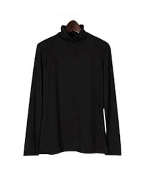 Lace Ladies(レースレディース)の「裏起毛トップス長袖ハイネックヒートインナー(Tシャツ/カットソー・レディース・ブラック/グリーン/ネイビー/ダークグレー/ライトグレー/ベージュ/ホワイト・FREE)」の2枚目の写真