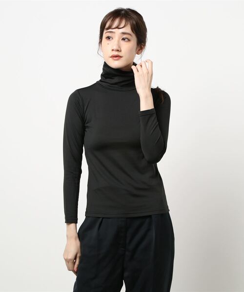 Lace Ladies(レースレディース)の「裏起毛トップス長袖ハイネックヒートインナー(Tシャツ/カットソー・レディース・ブラック/グリーン/ネイビー/ダークグレー/ライトグレー/ベージュ/ホワイト・FREE)」の17枚目の写真