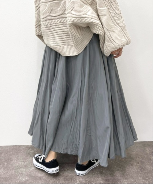 apres jour mignon（アプレジュールミニョン）の「ラッフルロングスカート【ZOZOTOWN限定アイテム】（スカート・レディース・ブラック/パープル系その他/ダークブルー・フリー/X-LARGE）」の16枚目の写真