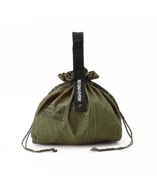212 KITCHEN STORE（トゥワントゥキッチンストア）の「POST GENERAL (ポストジェネラル) パラシュートナイロン OLIVE（エコバッグ/サブバッグ・レディース・その他・00）」の2枚目の写真