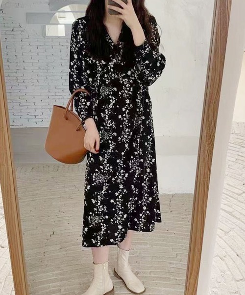 極美品✨ケイミー カシュクールワンピース 総柄 ブラック レディース 13 夏 HYSTERIC MOON MINI FACE総柄 カシュクールワンピース 14