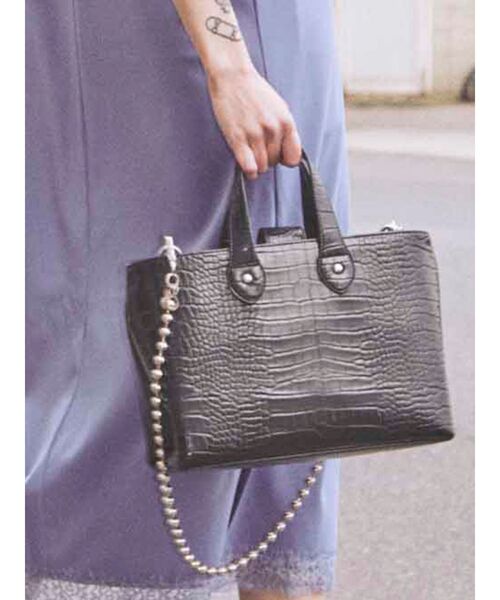 jouetie（ジュエティ）の「【2WAY】SHOPPER BAG（ハンドバッグ・レディース・その他1/ピンク/ブラック・FREE）」の2枚目の写真