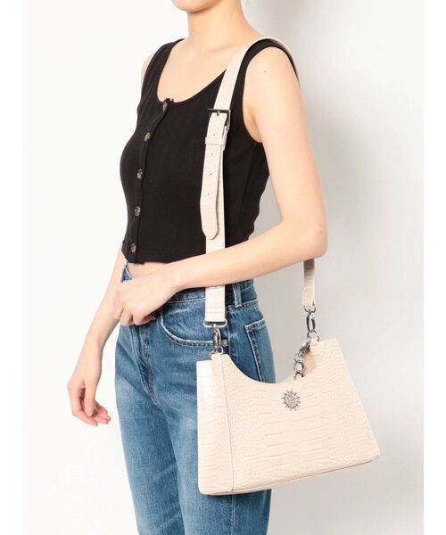 EVRIS（エヴリス）の「チェーンストラップショルダーBAG（ショルダーバッグ・レディース・ブラウン/ブラック/アイボリー・FREE）」の8枚目の写真