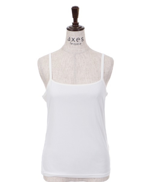 axes femme(アクシーズファム)の「プチスタンドシアーインナー(Tシャツ/カットソー・レディース・ホワイト/サックスブルー/ブラック・MEDIUM)」の4枚目の写真