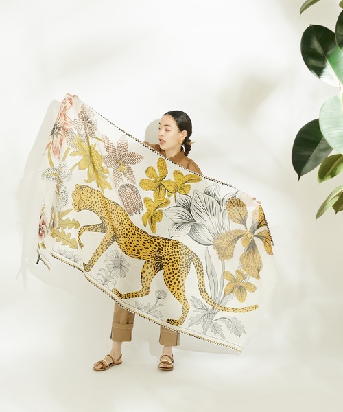 【専用】WEB限定パープル【INOUI Editions】レオパードストール WEB限定カラー:パープル【INOUI Editions(イヌイエディションズ