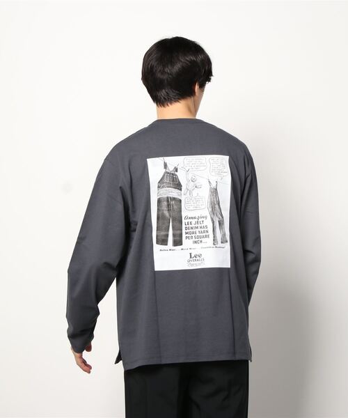 Lee(リー)の「【Lee】リー ミニロゴ刺繍 バックプリント ロングスリーブTシャツ LT2987 OVERALLS(Tシャツ/カットソー・メンズ・ブラック/ホワイト/グレー・M/L/XL/S)」の20枚目の写真
