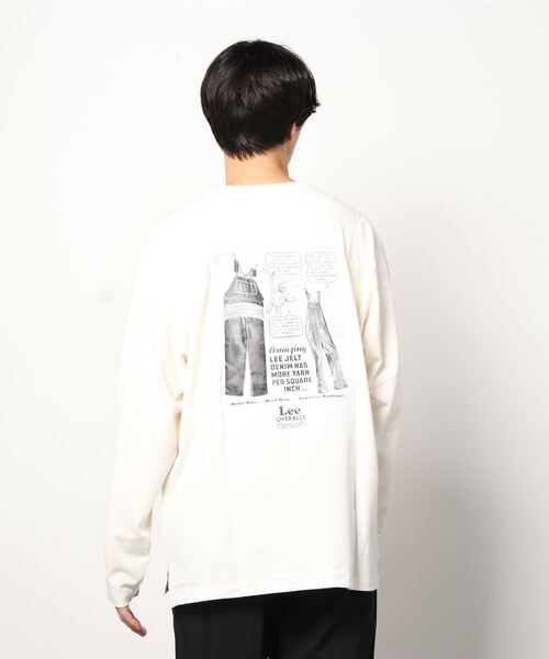 Lee(リー)の「【Lee】リー ミニロゴ刺繍 バックプリント ロングスリーブTシャツ LT2987 OVERALLS(Tシャツ/カットソー・メンズ・ブラック/ホワイト/グレー・M/L/XL/S)」の21枚目の写真