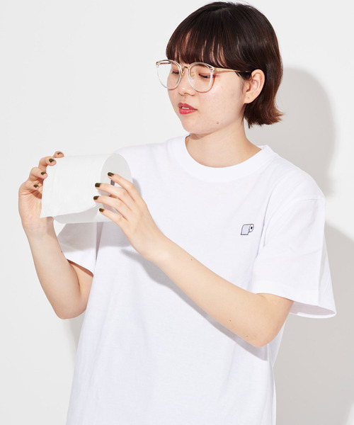 I am I in fact...(アイアムアイインファクト)の「【1枚入り】achoo! パックTシャツ(Tシャツ/カットソー・レディース・ピンク/グレー/ホワイト・FREE)」の2枚目の写真