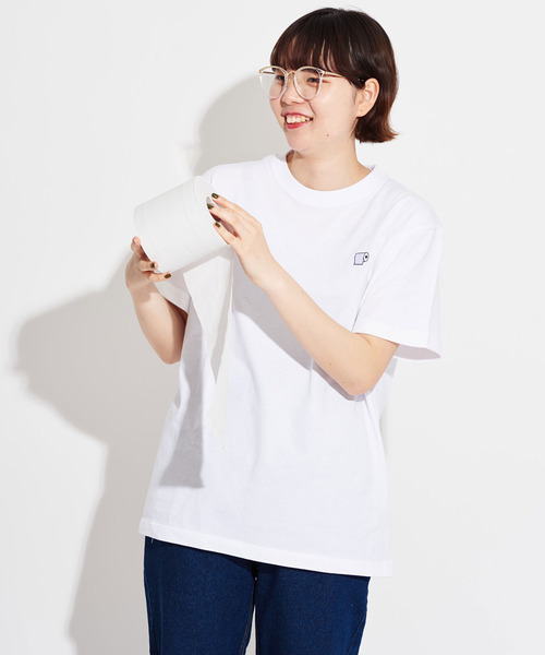 I am I in fact...(アイアムアイインファクト)の「【1枚入り】achoo! パックTシャツ(Tシャツ/カットソー・レディース・ピンク/グレー/ホワイト・FREE)」の22枚目の写真