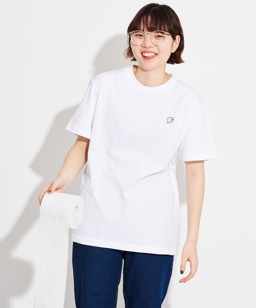 I am I in fact...(アイアムアイインファクト)の「【1枚入り】achoo! パックTシャツ(Tシャツ/カットソー・レディース・ピンク/グレー/ホワイト・FREE)」の6枚目の写真