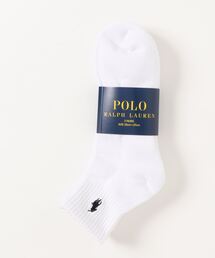 POLO RALPH LAUREN | 【 POLO RALPH LAUREN/ポロラルフローレン】クォーター丈靴下（ソックス）　3足組　ワンポイント刺繍(ソックス/靴下)