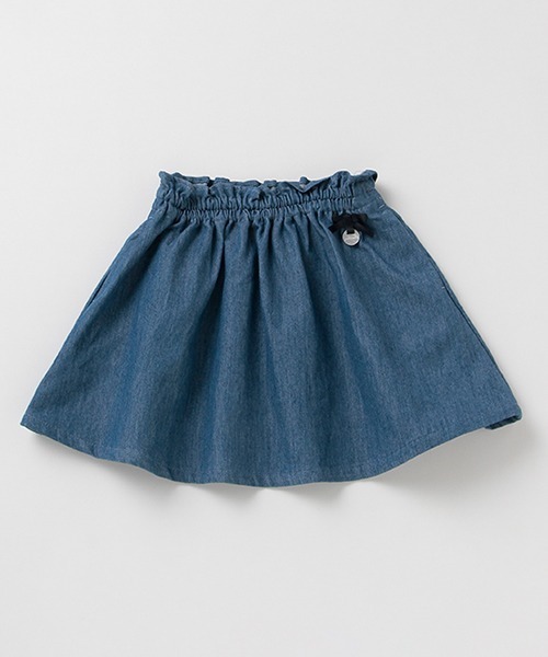 petit main（プティマイン）の「ベーシックスカート（スカート・キッズ・ネイビー/ピンク/オフホワイト/サックスブルー/モカ/キナリ/レッド・80ｃｍ/100cm/130cm/90cm/120cm/110cm）」の5枚目の写真