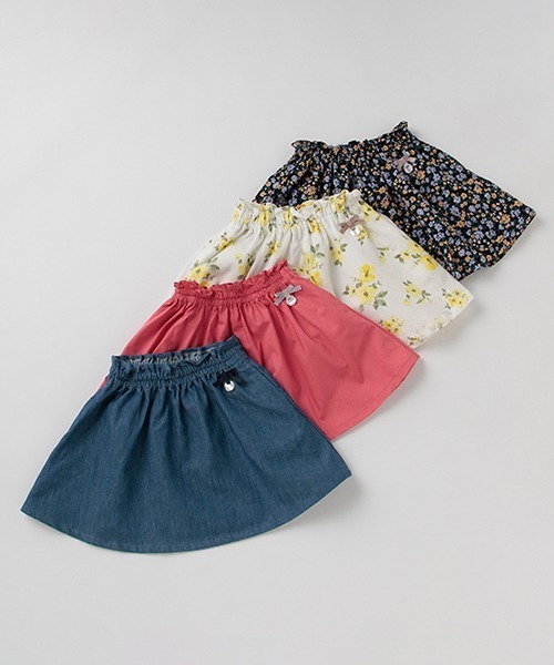 petit main（プティマイン）の「ベーシックスカート（スカート・キッズ・ネイビー/ピンク/オフホワイト/サックスブルー/モカ/キナリ/レッド・80ｃｍ/100cm/130cm/90cm/120cm/110cm）」の17枚目の写真