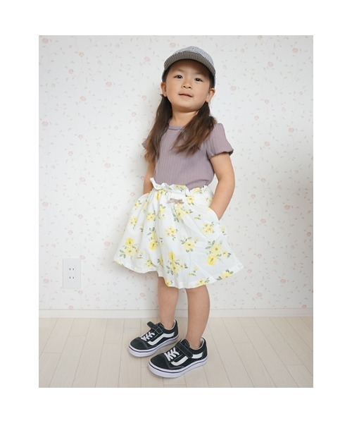 petit main（プティマイン）の「ベーシックスカート（スカート・キッズ・ネイビー/ピンク/オフホワイト/サックスブルー/モカ/キナリ/レッド・80ｃｍ/100cm/130cm/90cm/120cm/110cm）」の20枚目の写真