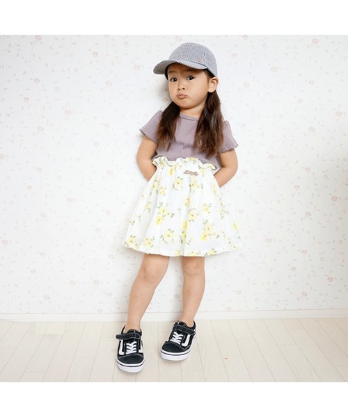 petit main（プティマイン）の「ベーシックスカート（スカート・キッズ・ネイビー/ピンク/オフホワイト/サックスブルー/モカ/キナリ/レッド・80ｃｍ/100cm/130cm/90cm/120cm/110cm）」の21枚目の写真