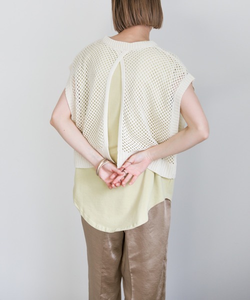 select MOCA（セレクトモカ）の「2021 SS ヴィンテージサテンセンタープレスストレートリラックスパンツ（その他パンツ・レディース・ベージュ/サックスブルー/イエロー/アイボリー・FREE）」の22枚目の写真