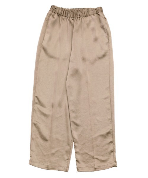 select MOCA（セレクトモカ）の「2021 SS ヴィンテージサテンセンタープレスストレートリラックスパンツ（その他パンツ・レディース・ベージュ/サックスブルー/イエロー/アイボリー・FREE）」の8枚目の写真