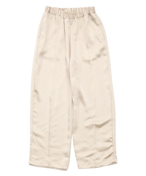 select MOCA（セレクトモカ）の「2021 SS ヴィンテージサテンセンタープレスストレートリラックスパンツ（その他パンツ・レディース・ベージュ/サックスブルー/イエロー/アイボリー・FREE）」の10枚目の写真