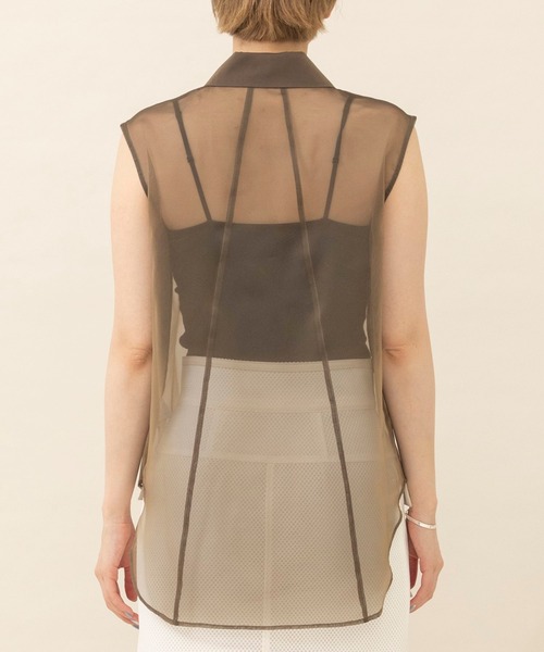 city（シティ）の「【CITY】シアーシャンブレーミドルチュニックシャツ（シャツ/ブラウス・レディース・カーキ/ブルー・FREE）」の20枚目の写真