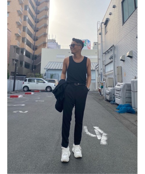 AZUL by moussy(アズールバイマウジー)の「TACK FRAISE TANK TOP/タックフレーズタンクトップ(タンクトップ・メンズ・ホワイト/ブラック・SMALL/MEDIUM/LARGE/X-LARGE)」の13枚目の写真