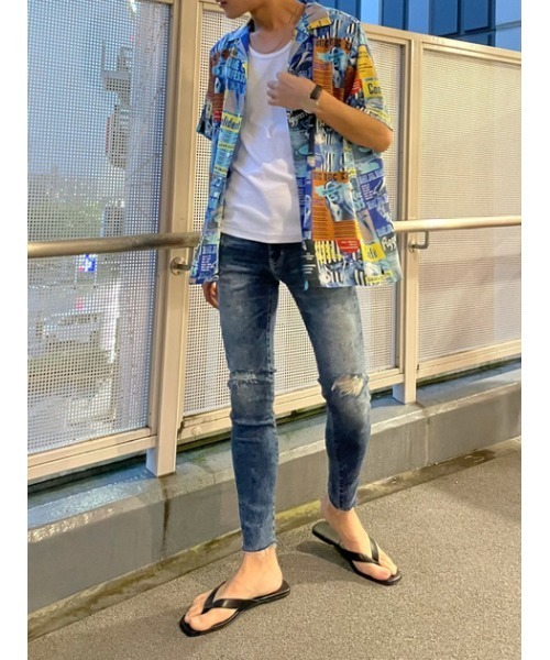 AZUL by moussy(アズールバイマウジー)の「TACK FRAISE TANK TOP/タックフレーズタンクトップ(タンクトップ・メンズ・ホワイト/ブラック・SMALL/MEDIUM/LARGE/X-LARGE)」の15枚目の写真