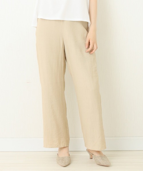 libelle more(リベル モア)の「楊柳ストレートパンツ(その他パンツ・レディース・アイボリー/ベージュ/ブラック/オリーブ/オレンジ・FREE)」の4枚目の写真