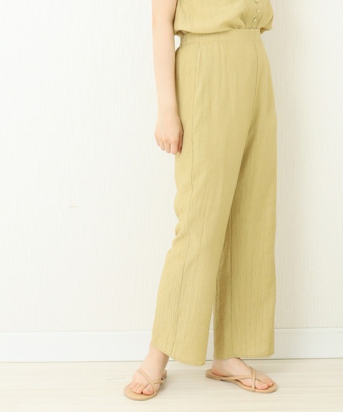 libelle more(リベル モア)の「楊柳ストレートパンツ(その他パンツ・レディース・アイボリー/ベージュ/ブラック/オリーブ/オレンジ・FREE)」の1枚目の写真