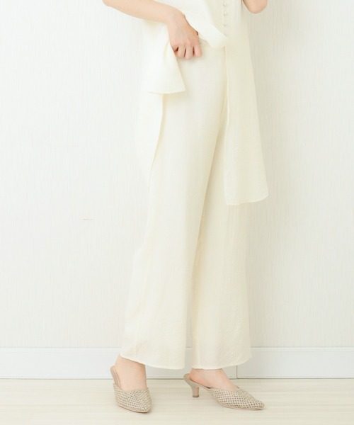 libelle more(リベル モア)の「楊柳ストレートパンツ(その他パンツ・レディース・アイボリー/ベージュ/ブラック/オリーブ/オレンジ・FREE)」の2枚目の写真