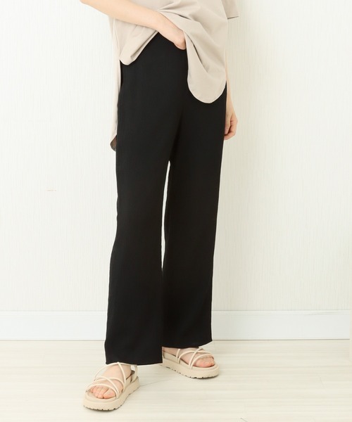 libelle more(リベル モア)の「楊柳ストレートパンツ(その他パンツ・レディース・アイボリー/ベージュ/ブラック/オリーブ/オレンジ・FREE)」の3枚目の写真