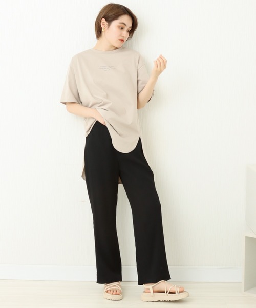 libelle more(リベル モア)の「楊柳ストレートパンツ(その他パンツ・レディース・アイボリー/ベージュ/ブラック/オリーブ/オレンジ・FREE)」の19枚目の写真