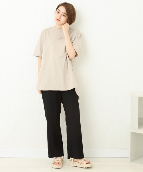 libelle more(リベル モア)の「楊柳ストレートパンツ(その他パンツ・レディース・アイボリー/ベージュ/ブラック/オリーブ/オレンジ・FREE)」の9枚目の写真