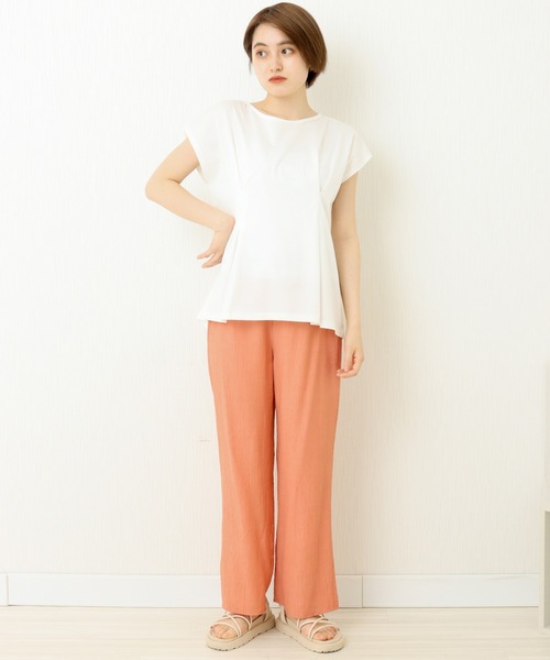 libelle more(リベル モア)の「楊柳ストレートパンツ(その他パンツ・レディース・アイボリー/ベージュ/ブラック/オリーブ/オレンジ・FREE)」の10枚目の写真