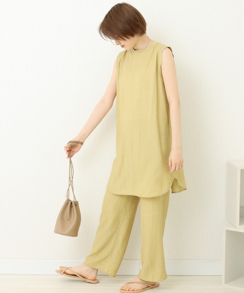 libelle more(リベル モア)の「楊柳ストレートパンツ(その他パンツ・レディース・アイボリー/ベージュ/ブラック/オリーブ/オレンジ・FREE)」の16枚目の写真