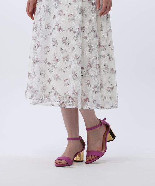 BE RADIANCE(ビーラディエンス)の「フラワープリントレーススカート(スカート・レディース・サックスブルー/ネイビー/ホワイト・FREE)」の10枚目の写真