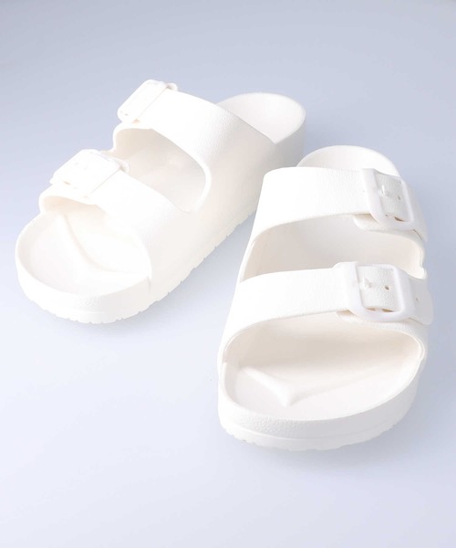 ORiental TRaffic(オリエンタルトラフィック)の「【ORTR】ダブルベルトシャワーサンダル(サンダル・レディース・ブラック/パープル/ホワイト/イエロー・23.0cm/26.0cm/24.0cm/25cm/21.0cm/22.0cm)」の1枚目の写真