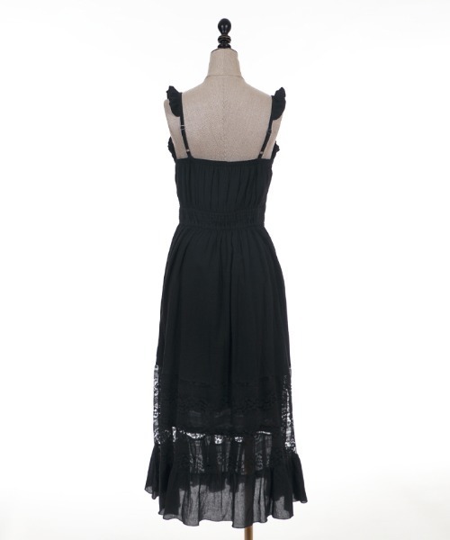axes femme POETIQUE（アクシーズファムポエティック）の「レース切替キャミＯＰ（ワンピース・レディース・ブラック/ミント/キナリ・MEDIUM）」の16枚目の写真