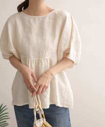 URBAN RESEARCH DOORS | リネンバルーンスリーブブラウス(シャツ/ブラウス)