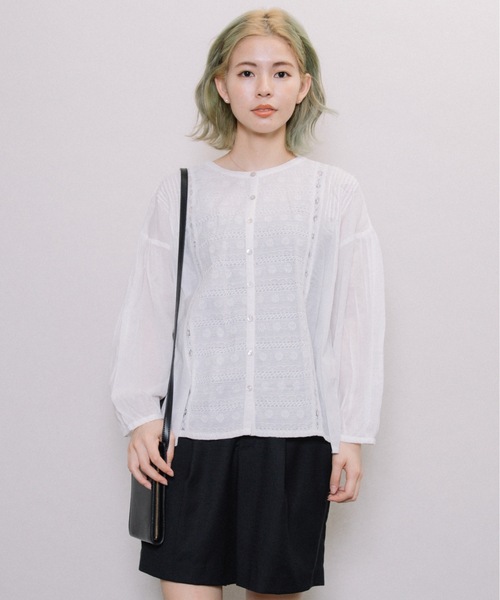 miniyu（ミニュウ）の「【NIMES】レースブラウス（シャツ/ブラウス・レディース・ホワイト/ベージュ・FREE）」の16枚目の写真