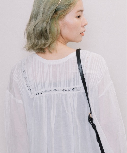 miniyu（ミニュウ）の「【NIMES】レースブラウス（シャツ/ブラウス・レディース・ホワイト/ベージュ・FREE）」の5枚目の写真