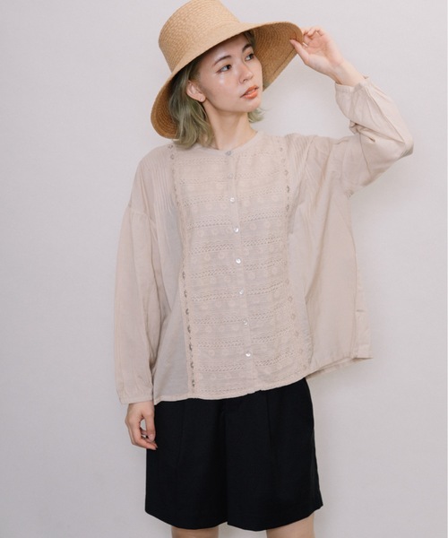 miniyu（ミニュウ）の「【NIMES】レースブラウス（シャツ/ブラウス・レディース・ホワイト/ベージュ・FREE）」の6枚目の写真